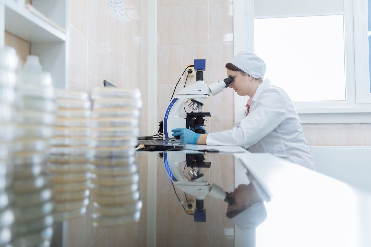 A scientist at work inside a state-of-the-art laboratory