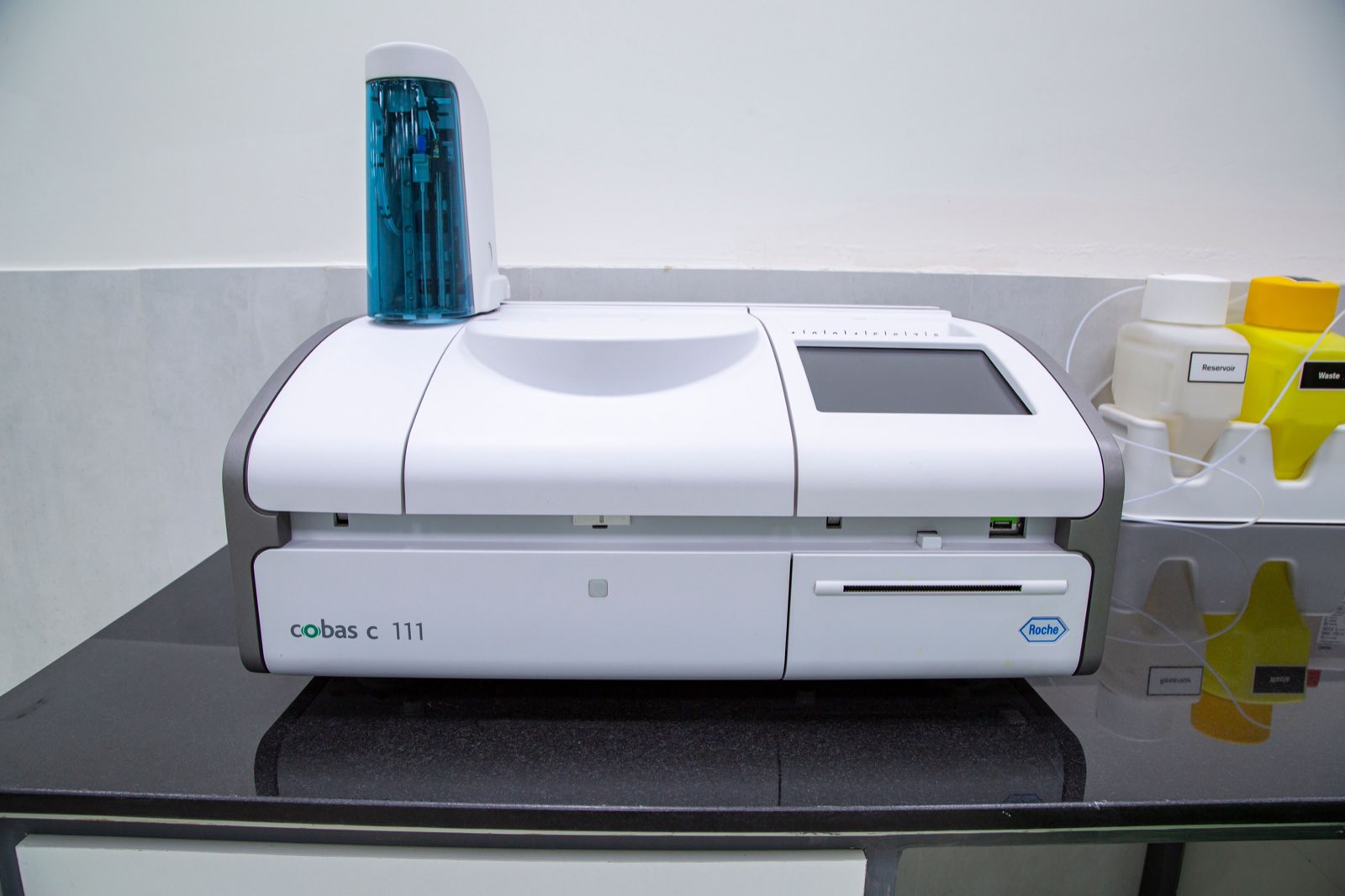 A clinical diagnostic analyzer used to run a companion diagnostic assay