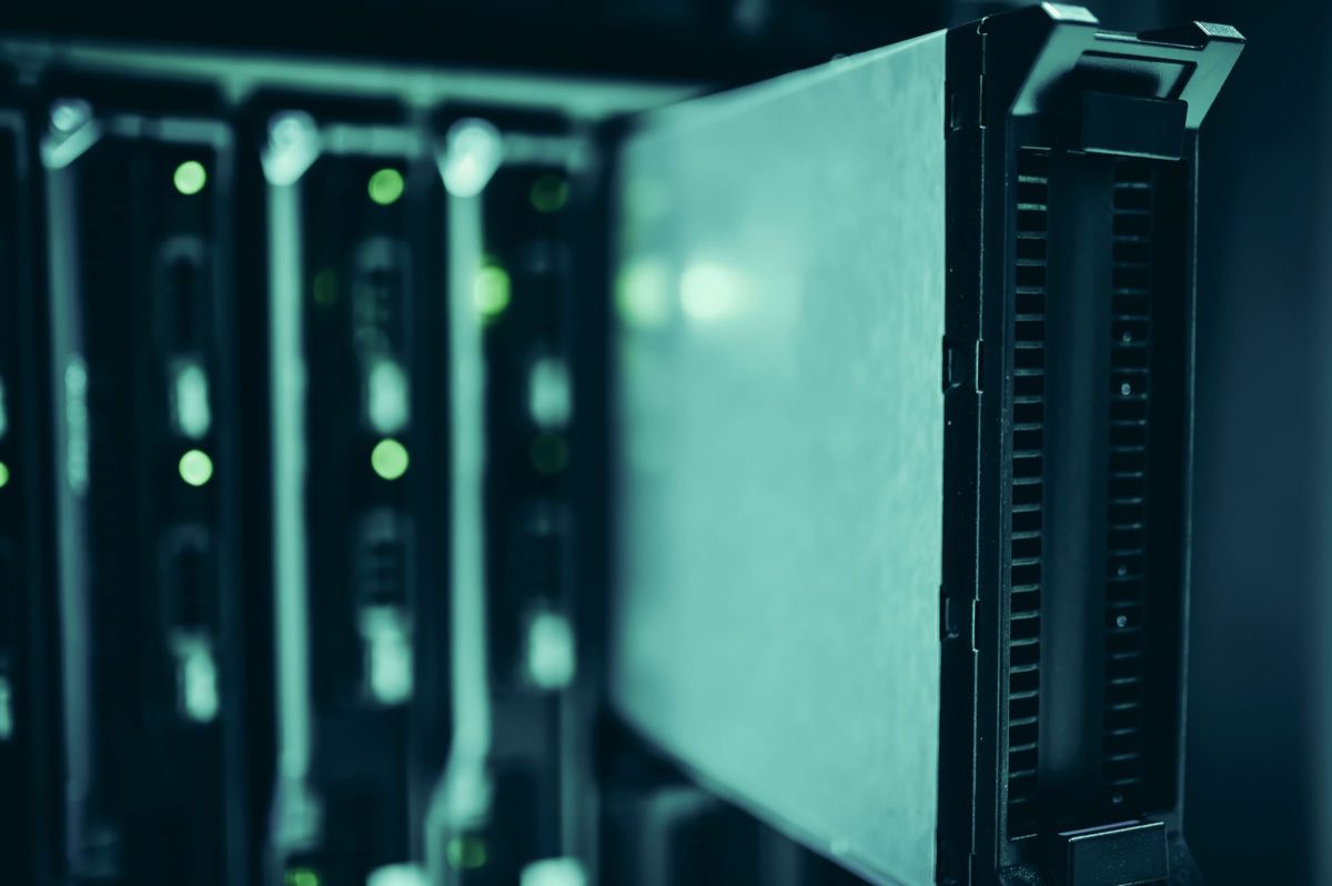 Server racks in a modern data center