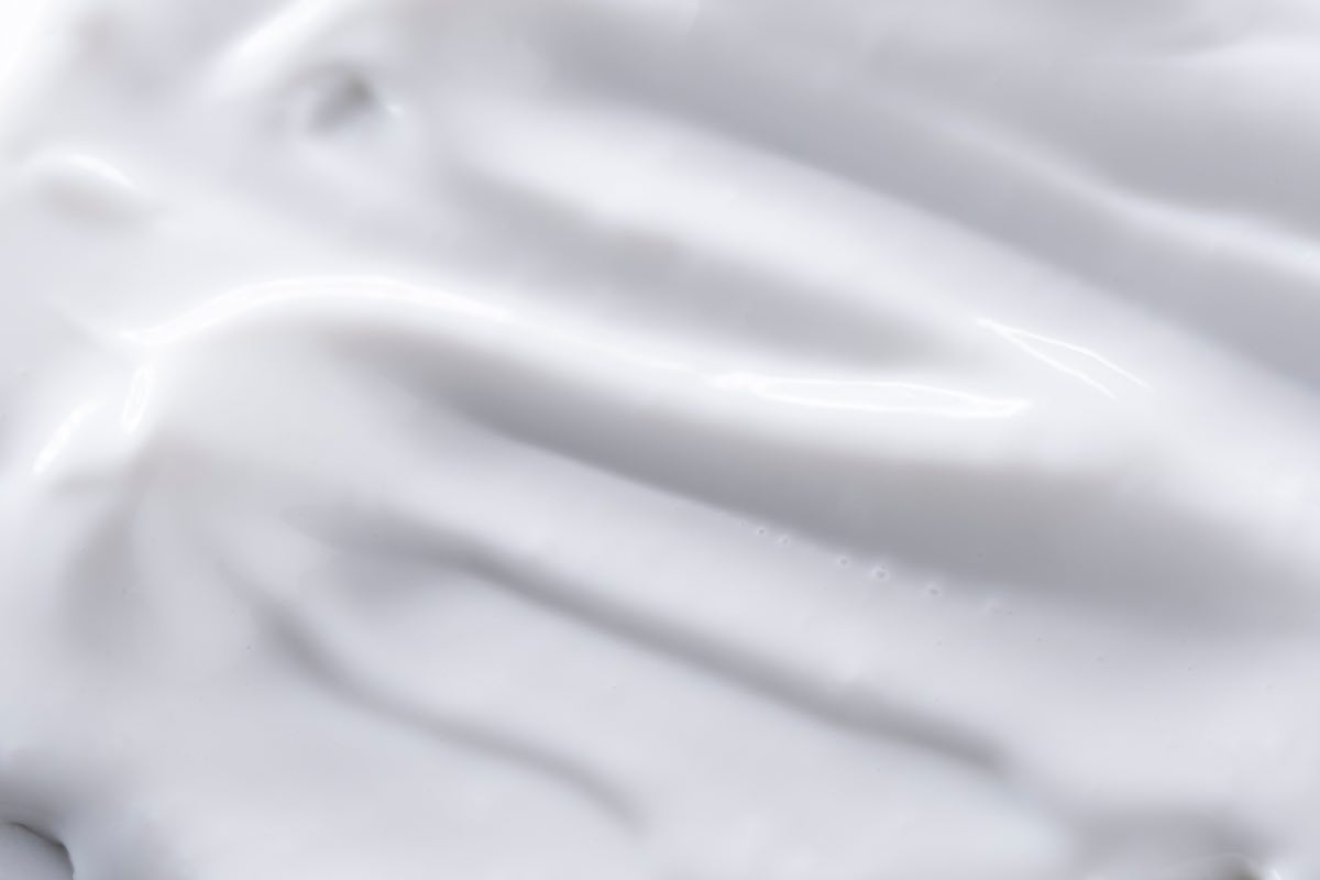 Close-up of a topical cream formulation