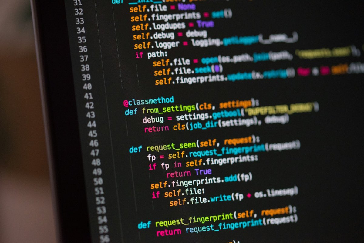 Source code on a developer's screen