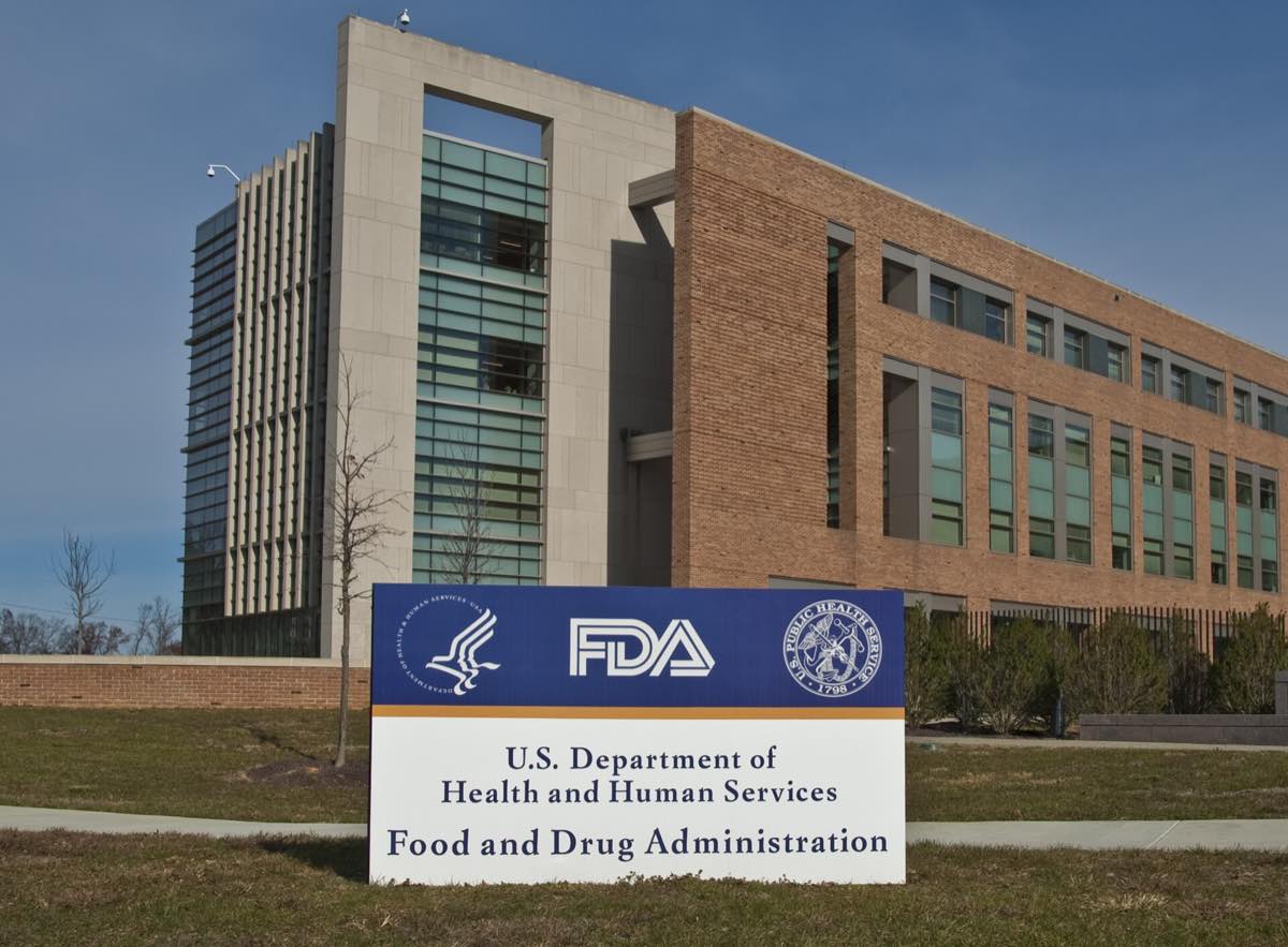 The FDA sign at the White Oak campus entrance, Silver Spring, Maryland