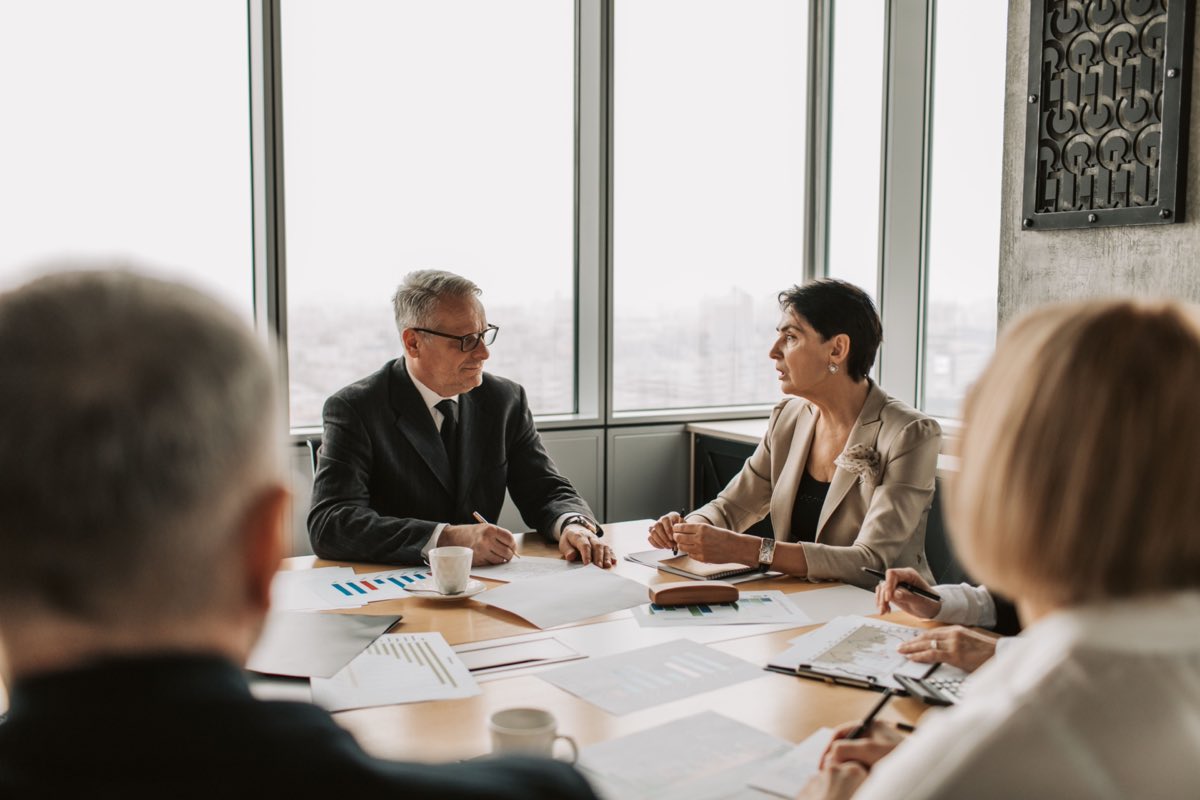 Senior regulatory and quality leaders in a client strategy session