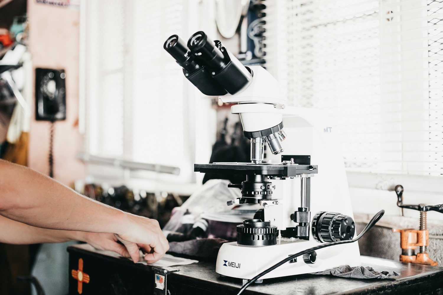 Microtiter plate wells in a diagnostics laboratory