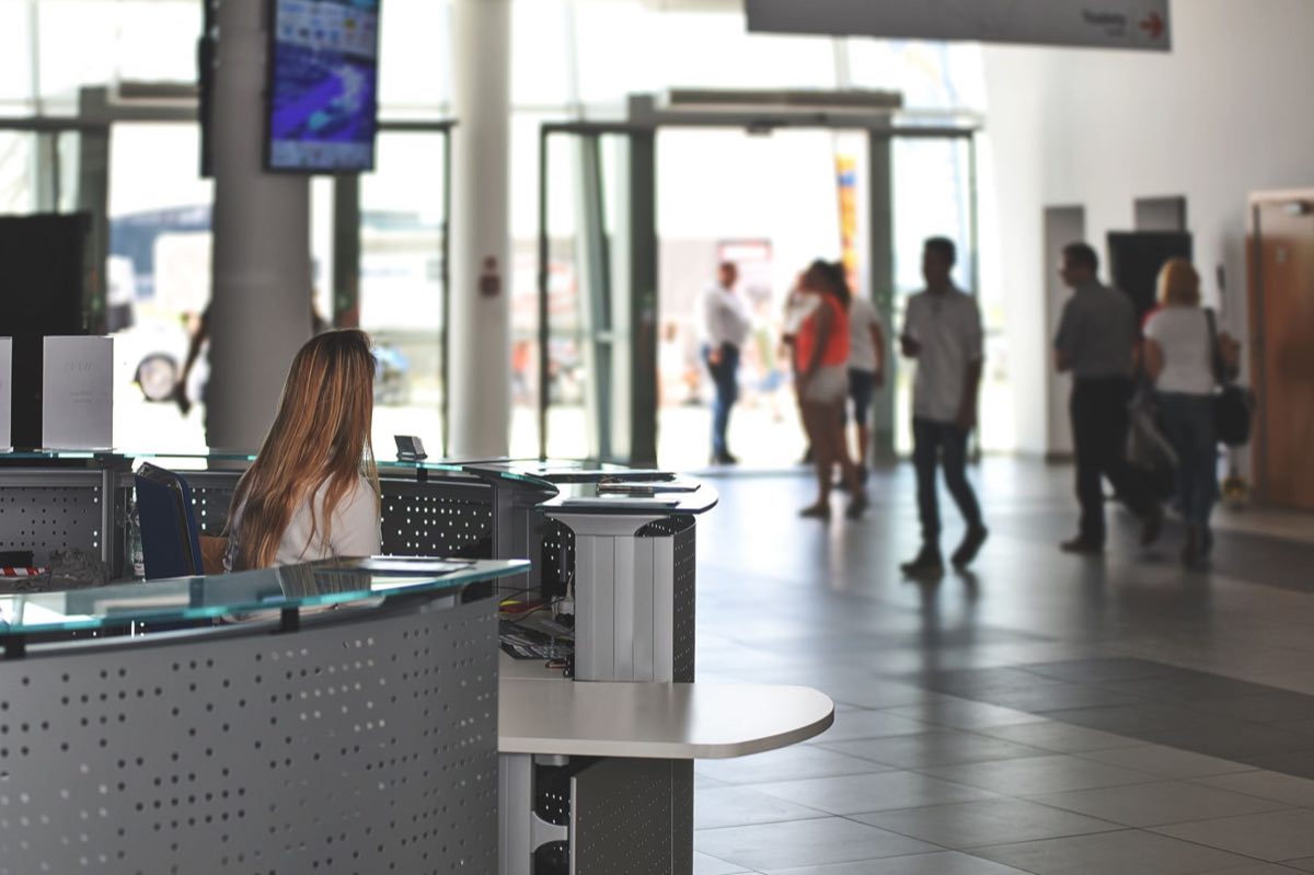 Facility front desk where an inspection begins