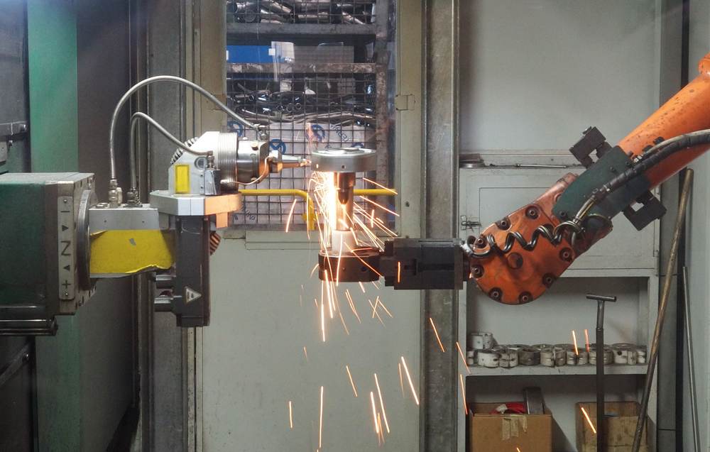 A precision robotic arm at work