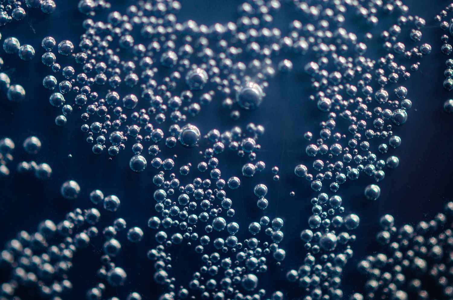 A macro view of particles suspended in a liquid medium