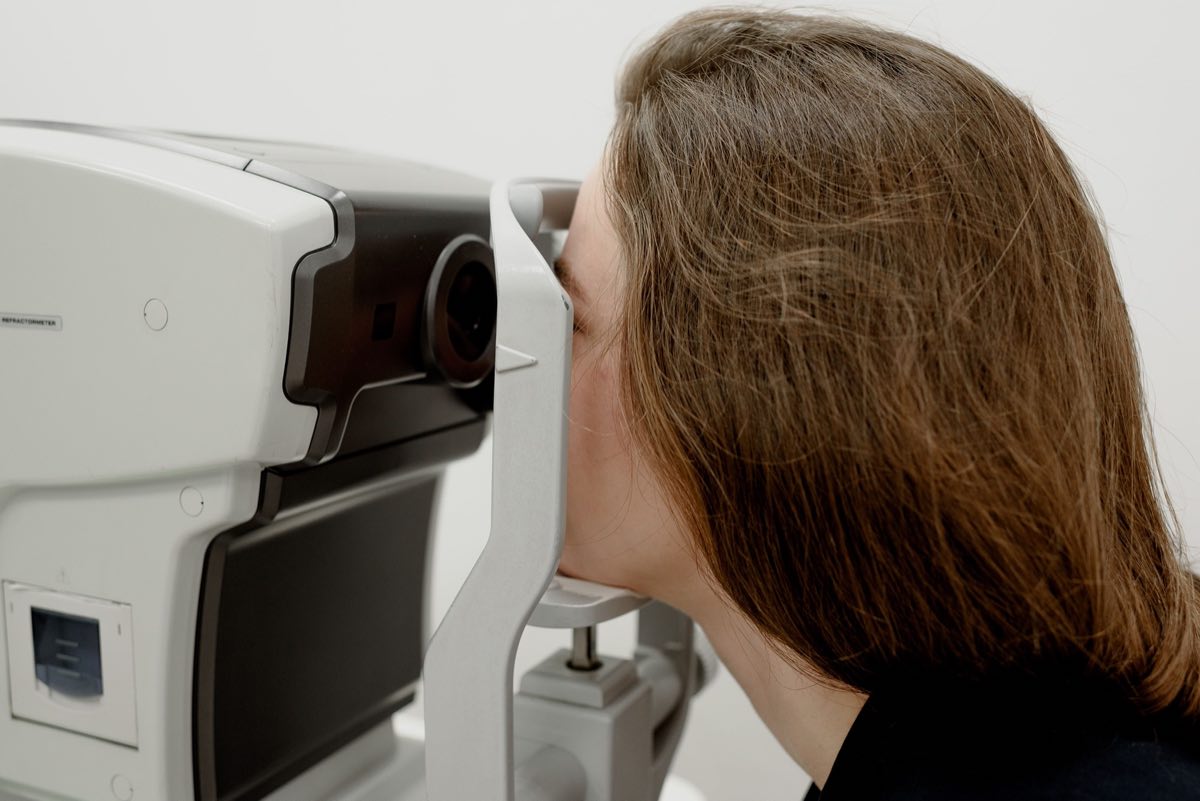 Ophthalmology regulatory scientist reviewing visual-function data