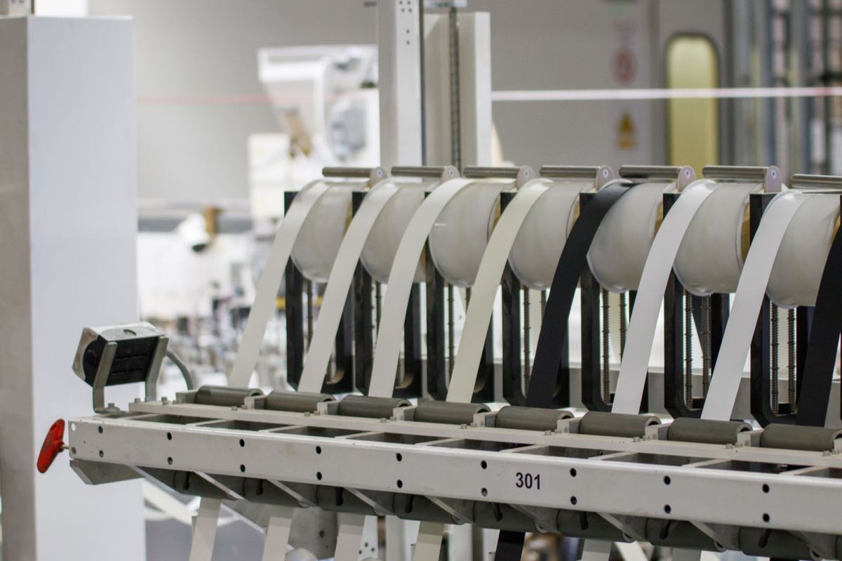 A precision manufacturing line inside a controlled production facility