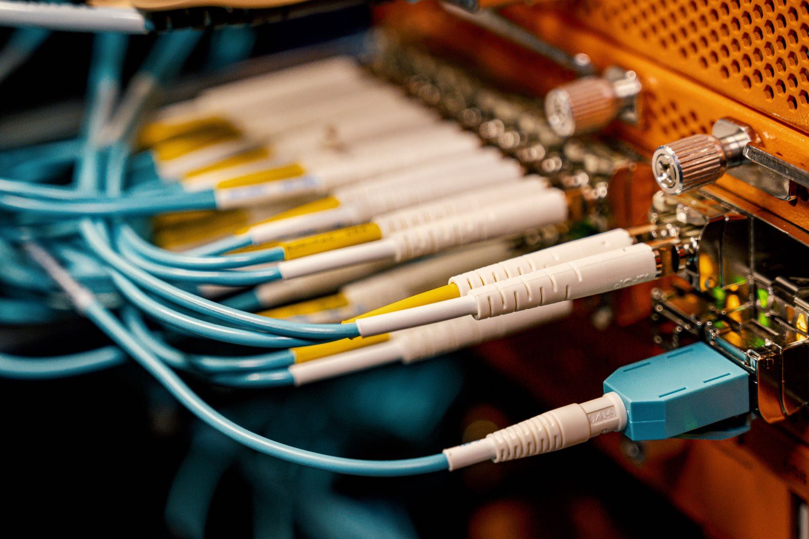 Fiber-optic network cabling that carries a submission to the agency
