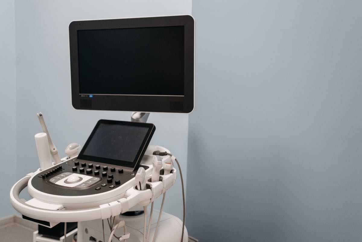 High-tech ultrasound equipment in a medical clinic, showcasing advanced medical technology